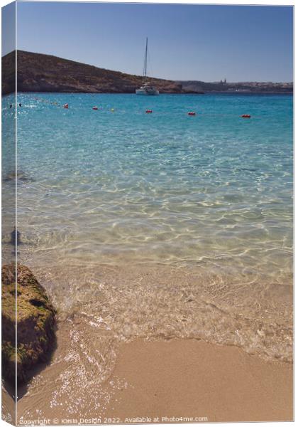 Blue Lagoon, Comino, Republic of Malta Canvas Print by Kasia Design
