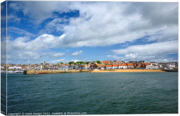 Harbour Beach, Anstruther Canvas Print by Kasia Design