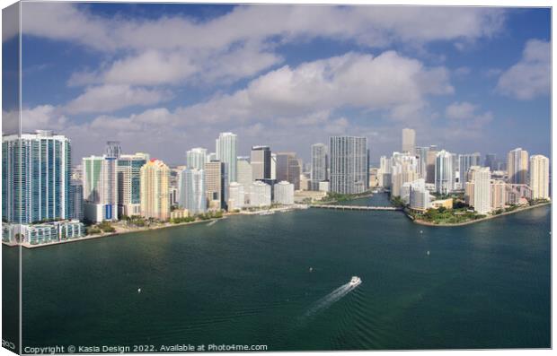 Downtown Miami and Brickell Key Canvas Print by Kasia Design