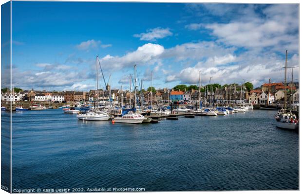 Anstruther Harbour and Marina Canvas Print by Kasia Design
