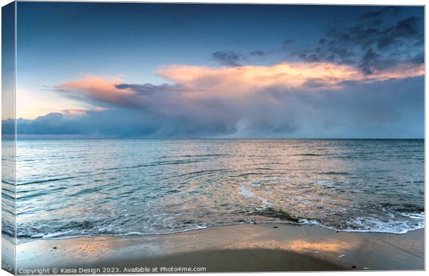 Sunlit Clouds over the Baltic Sea Canvas Print by Kasia Design