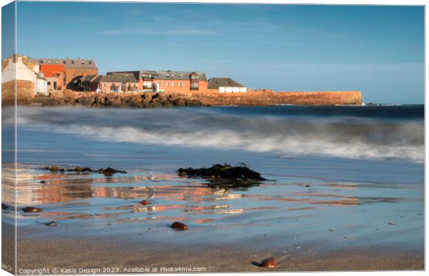 Dunbar East Beach, East Lothian, Scotland Canvas Print by Kasia Design