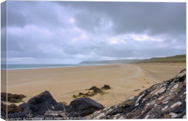 Moody Traigh Mhor, Tolsta, Lewis, Outer Hebrides Canvas Print by Kasia Design