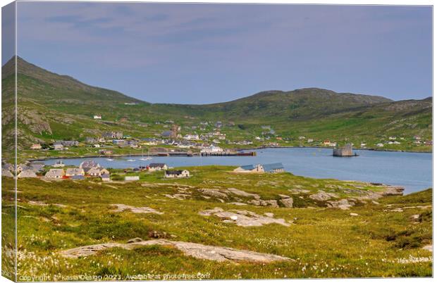 Overlooking Castlebay on the Isle of Barra Canvas Print by Kasia Design