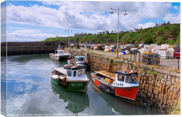 Picturesque Crail Harbour Canvas Print by Kasia Design