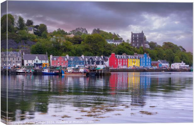 Evening Light in Tobermory Bay Canvas Print by Kasia Design