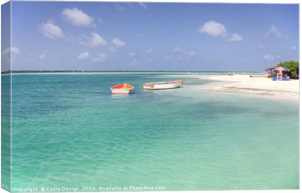 Blue Lagoon, Sorobon Beach, Bonaire Canvas Print by Kasia Design