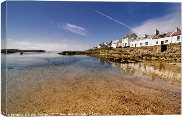 Tide Out in Portnahaven, Islay, Scotland Canvas Print by Kasia Design