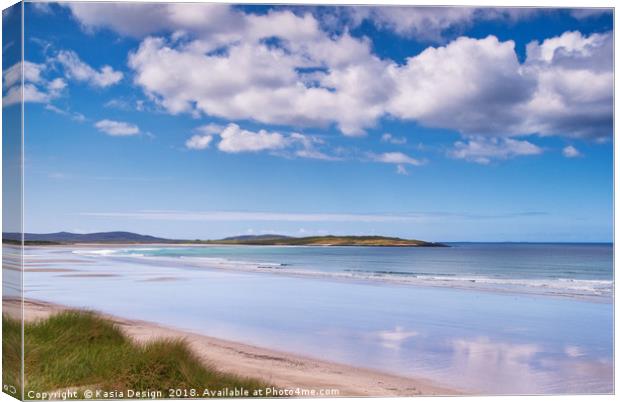North Uist: Across the West Beach to Vallay Canvas Print by Kasia Design
