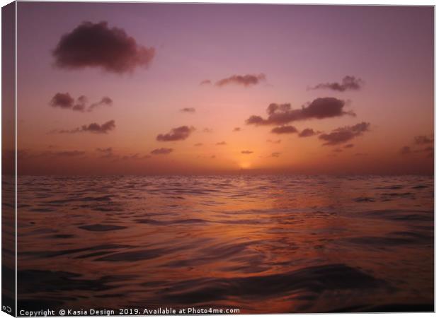 Caribbean Sunset, Playa Jeremi, Curacao Canvas Print by Kasia Design