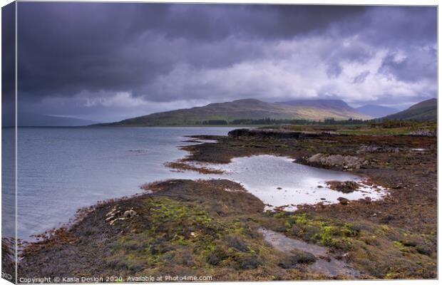 Rain Approaching over the Sound of Mull Canvas Print by Kasia Design