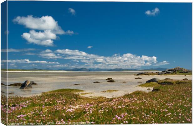 Tràigh Ear / East Beach at low tide, North Uist  Canvas Print by Kasia Design