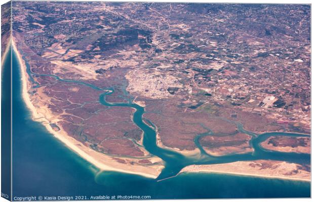 Flying over the Algarve, Portugal Canvas Print by Kasia Design
