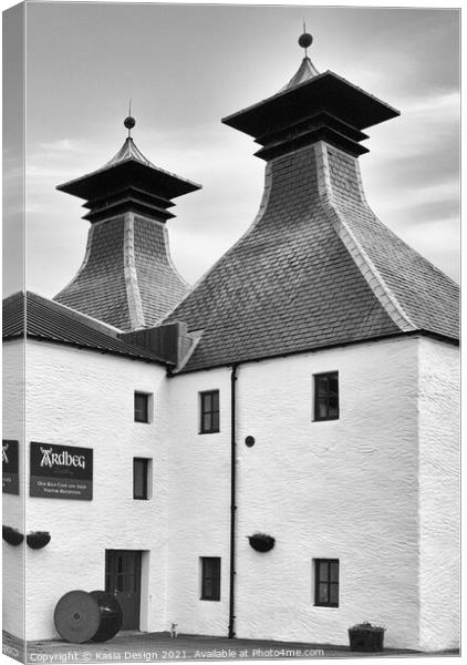 Welcome to Ardbeg Distillery, Islay, Scotland Canvas Print by Kasia Design