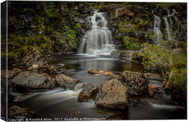 Waterfall at Fairy Pools, Isle of Skye Canvas Print by Rosalind White