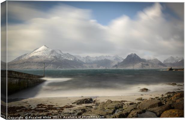 View of the Cuillin Mountains from Elgol Canvas Print by Rosalind White