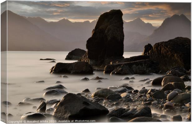 Elgol Rocks, Isle of Skye Canvas Print by Rosalind White