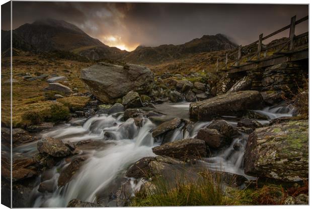 Dawn over Tryfan Canvas Print by Clive Ashton