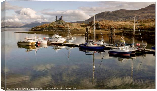 Castle Moil and Kyleakin Canvas Print by Chris Drabble