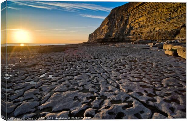 Dunraven Bay Canvas Print by Chris Drabble