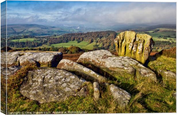 The view from Carhead Rocks Canvas Print by Chris Drabble