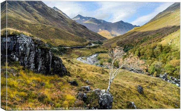 Glen Shiel Canvas Print by Chris Drabble