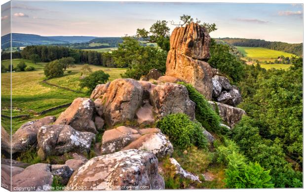 Weasel Pinnacle at sunset Canvas Print by Chris Drabble