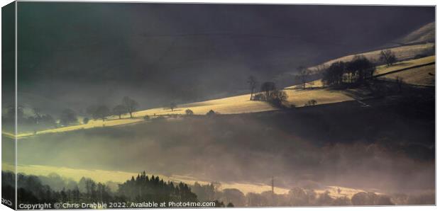 Winter colours in the Derwent Valley Canvas Print by Chris Drabble