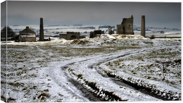 Magpie Mine in Winter Canvas Print by Chris Drabble