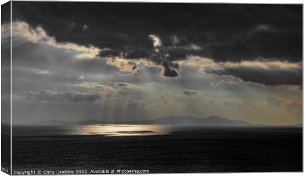 Looking West to Uist from Neist Point Canvas Print by Chris Drabble
