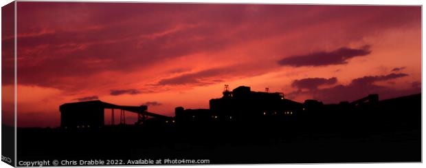 Thoresby Colliery sunset Canvas Print by Chris Drabble