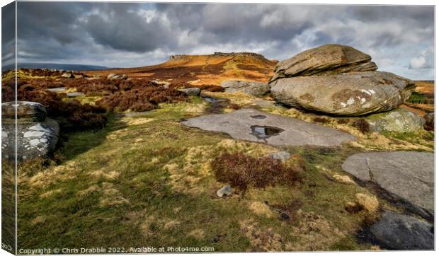 Higger Tor form Carl Wark Canvas Print by Chris Drabble