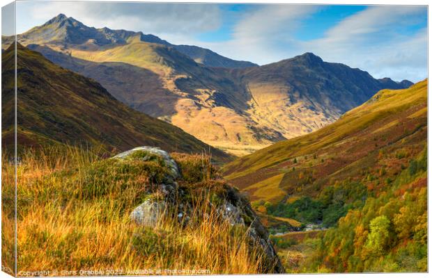 Autumn in Glen Shiel Canvas Print by Chris Drabble