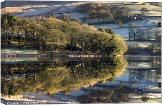 Ladybower Reflections (2) Canvas Print by Chris Drabble