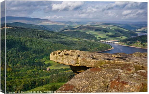 The view from Bamford Edge (2) Canvas Print by Chris Drabble