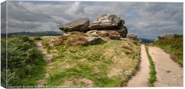 Froggatt Edge (2) Canvas Print by Chris Drabble