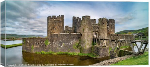 Caerphilly Castle Canvas Print by Chris Drabble