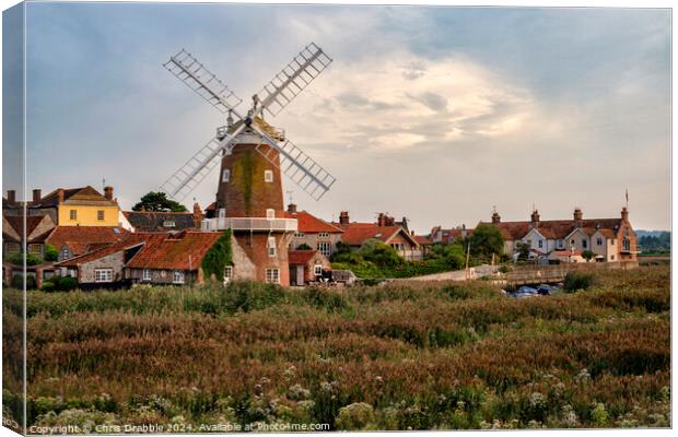 Cley-next-the-Sea , Windmill (14) Canvas Print by Chris Drabble