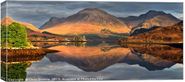 Loch Long Reflections Canvas Print by Chris Drabble
