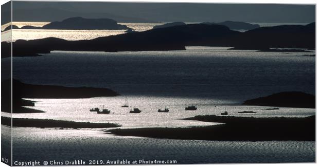 Winter in the Summer Isles Canvas Print by Chris Drabble