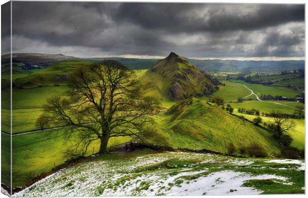 Winter clouds over Parkhouse Hill                  Canvas Print by Chris Drabble