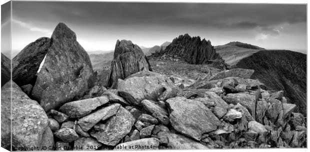 Castle of the Winds, Glyder Fach, Snowdonia, Wales Canvas Print by Chris Drabble