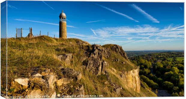 Crich Stand. Memorial of the Sherwood Foresters Canvas Print by Chris Drabble