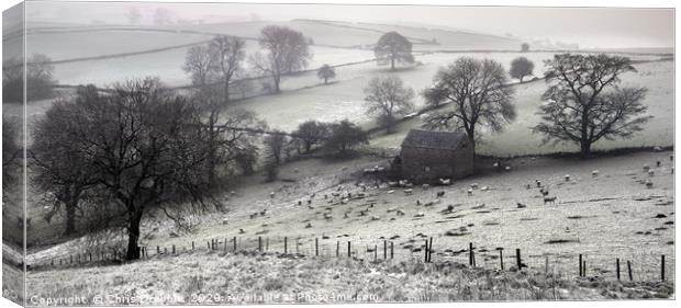 Winter in the White Peak Canvas Print by Chris Drabble