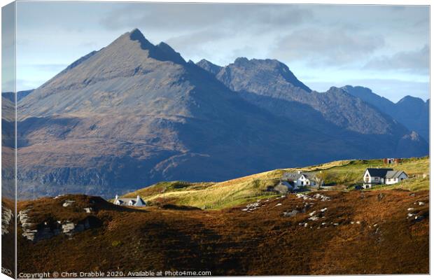 Black Cuillin Country Canvas Print by Chris Drabble