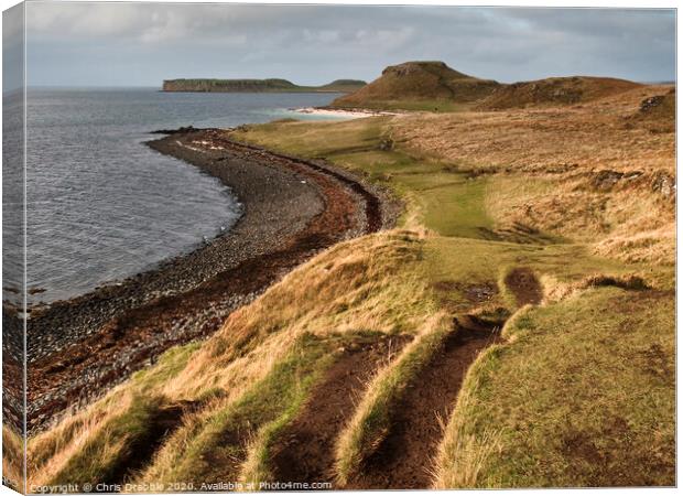 Approaching Coral Beach, Isle of Skye Canvas Print by Chris Drabble