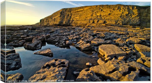 Dunraven Bay, Southerndown (4) Canvas Print by Chris Drabble