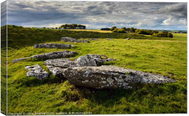 Arbor Low in early Autumn Canvas Print by Chris Drabble