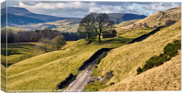 Bell Hagg Barn, the Peak District, England (26) Canvas Print by Chris Drabble