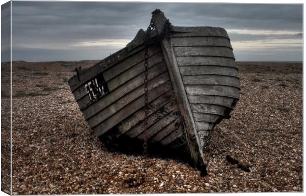 Bow of a Abandoned Boat Canvas Print by Jessica Leader